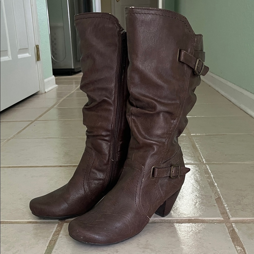Brown Leather Women's Boots